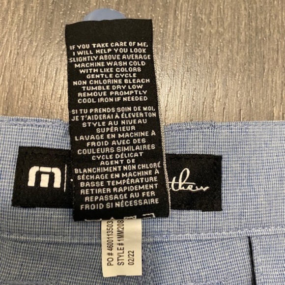 Travis Mathew Beck Light Blue Shorts Size 32 - Picture 9 of 9